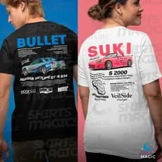 KIT DE CAMISETA CAMISA DE CASAL 100% ALGODÃO unissex PRODUTO DE ALTA QUALIDADE ESTAMPA BULLET E SUKI