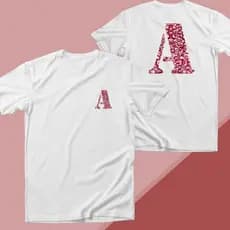 CAMISA 100% ALGODÃO PRODUTO DE ALTA QUALIDADE ESTAMPA BEIJOS DE LETRA DE NAMORADO  (A)