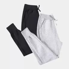 Kit 2 Calça De Moletom Unissex Ideal Para Inverno Tecido Peluciado Calça Jogger Com Punho relogio digital brinde