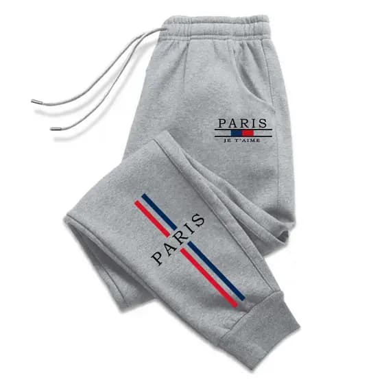 Calça Moletom Masculina Paris Calças Jogger Estilo Premium Para Treino e Academia