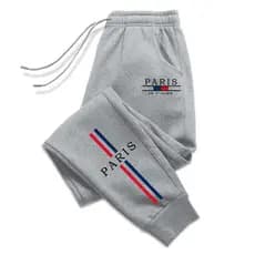 Calça Moletom Masculina Paris Calças Jogger Estilo Premium Para Treino e Academia