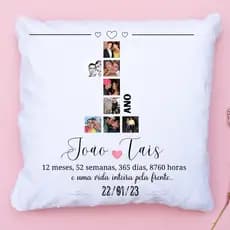 Almofada Namorados Personalizada com Fotos e Data