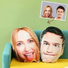 Almofada Rosto Contorno 3D Personalizada com Sua Foto