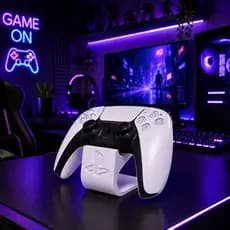 Suporte Controle PS5 | Organização para Setup Gamer | Impressão 3D Premium | Base PS DualSense Setup