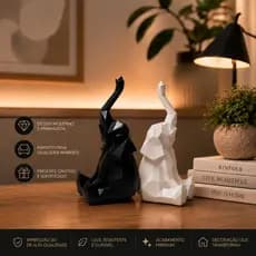 Elefante Decorativo Moderno 3D | Escultura Geométrica 3D Premium |  Decoração Elegante e Minimalista