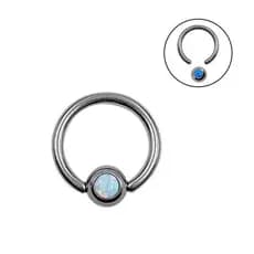 Piercing Titânio Captive com Opala