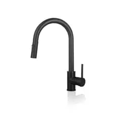Torneira de Cozinha Gourmet Monocomando Misturador Extensível Spray Arco Preta - Amazonas