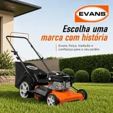 Cortador de Grama Evans 170cc 3 em 1 com Rodas Altas 21”