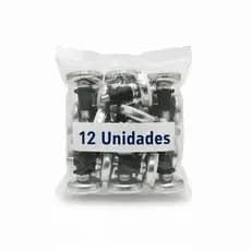 Kit 12 Sapata Niveladora + Bucha Pé Nivelador 32mm P/ Móveis
