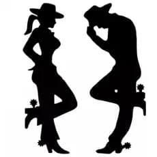 Adesivo para carro Caminhonete Cowboy Country Sertanejo Casal Caminhão Sertanejo 25CM