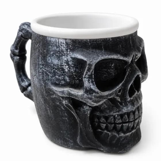 Caneca Viking Caveira  Skull Medieval 3D Resinada