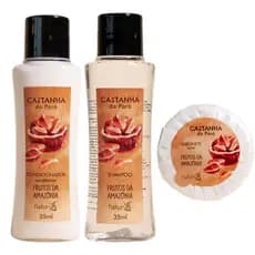 Kit 100 Shampoo, Condicionador 35 Ml e Sabonete 20g Hotel Motel