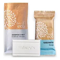 50 Kit Ecologico Vegano Shampoo 2x1 E Sabonete 15g Hotel Spa