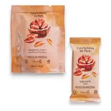 Kit 50 Sabonetes 50 Shampoo 2x1 Castanha Para Sache Hotel