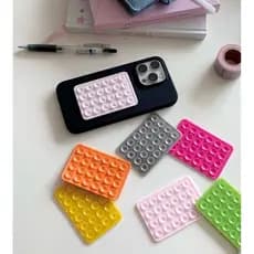 Ventosas de silicone dupla face para Capinha de IPhone e Android