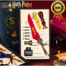 Presente de Natal Especial Caneta Tinteiro Harry Potter C/ Pena Nanquim Sinete Cera