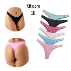 Kit calcinha fio dental tanga confortável promoção