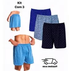 Samba canção Premium pijama estampado masculino cueca short dormi