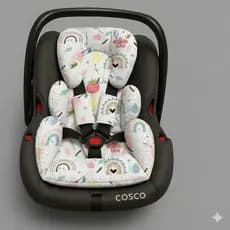 COLCHONETE PARA BEBE CONFORTO + PROTETOR DE CINTO DUPLA FACE MODELO UNIVERSAL