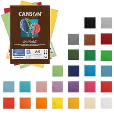 Papel Canson A4 Iris Vivaldi 185g 25Fls - Escolha a Cor