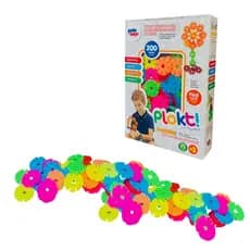 Brinquedo Montar Plokt DISCO Educativo Criativo com 200 Pecas