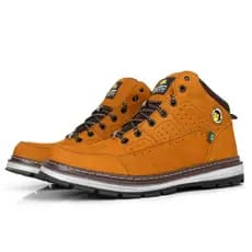 Bota Masculina R870 Casual Couro Nobuck Cano Curto | Leve, Confortável e Estilosa