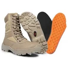 Bota Coturno Attack 3032 - Militar Masculino Tática Motoqueiro 100% Couro Legitimo Cano Longo