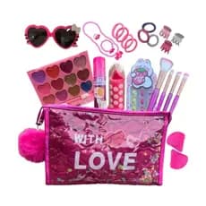 Kit Infantil 6 itens Maquiagem e Acessórios Sortidos Gloss Batom