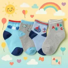 Kit Meia Infantil Menino Cano Curto Conforto Dia a Dia