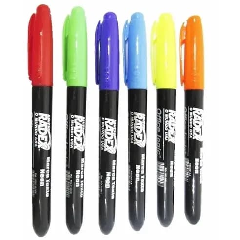 Caneta Marca Texto Cores - Radex unidade