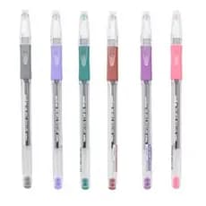 Kit com 6 Canetas Gel Grip e  Kit com 4 Neon - Molin