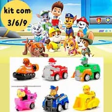 Kit carrinho patrulha canina coleção fricção brinquedo desenho kit carrinho 3/6/9