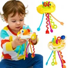 Brinquedos Sensoriais Para Bebês Montessori Mordedor Chocalho Tatil Interativo Polvo