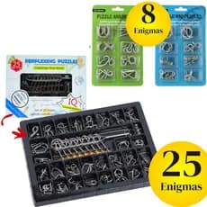 Kit Quebra Cabeça de metal Enigma Puzzle Jogo de metal 3d logica Desafio Enigma Inteligente