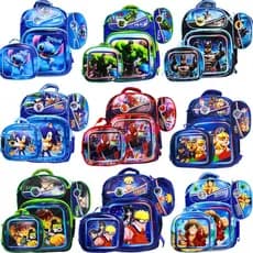 kit Mochila Menino Bolsa Escolar Infantil Kit 3 Peças Com Lancheira E Estojo Impermeável Premiun