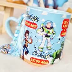 Toy Story Amigo estou aqui - caneca + saquinho de tecido personalizado