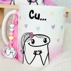Caneca Personalizada Flork Cu...nhada - Acompanha saquinho de tecido + pingente CUNHADA