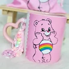 Caneca Personalizada Ursinhos Carinhosos - Acompanha saquinho de tecido e pingente ou acessórios