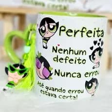 Docinho Zero Defeitos - Caneca Personalizada + saquinho de tecido + pingente