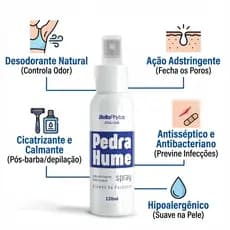 Pedra Hume Alúmen de Potássio Spray 120ml - BellaPhytus