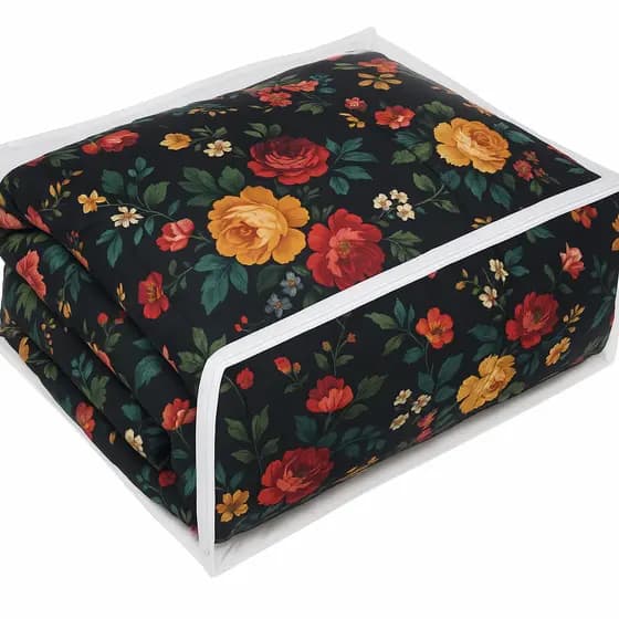 Kit 10 embalagem 45 x 35 x 15 de PVC com zíper Multiuso Guarda Roupa
