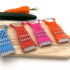 Kit 10 Descascador Ralador Fatiador 5 Em 1 Legumes Frutas