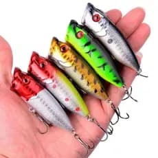 Isca artificial pesca 7,2cm popper superfície traíra dourado tucunaré