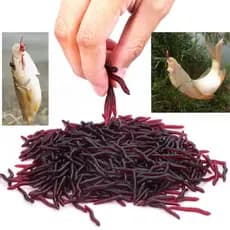Isca Artificial Realista Minhocas para pesca de silicone