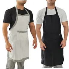Kit 7 10 20 Avental de Frente Oxford Masculino Feminino Com Bolso Cozinha Garçom Churrasqueiro