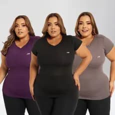 Camisa Plus Size Academia Feminina Dri Fit Blusa Caminhada Musculação Treino G1 G2 G3