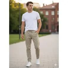 Calça Masculina Slim Fit Sarja Confortável Lançamento