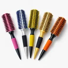 Escova Cabelo Térmica de Cerâmica Profissional Prime com Cerdas de Javali Média 5,5cm