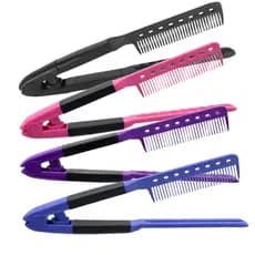 Pente Auxiliar V Para Prancha Chapinha Mechas de Cabelo Alisamento Perfeito Profissional