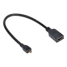 Cabo Adaptador Micro HDMI Macho X HDMI Fêmea TV Note Projetor Câmera 30cm Vinik AMCHF-30